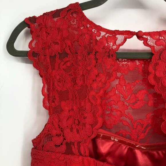 NWT Ever New Red Woven Lace Zena Wrap Dress in Sahara  Red size 2 - Picture 14 of 16